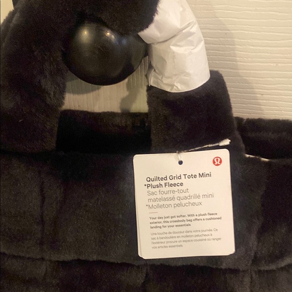 lululemon athletica Black Tote with Plush Texture and Quilted Design. Mini size - Picture 2 of 6